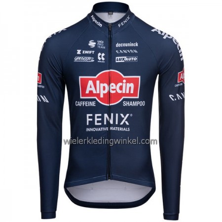 Wielershirt 2022 Alpecin-Fenix Lange Mouw Blauw